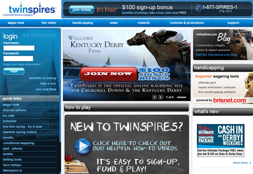 TwinSpires Online Horse Race Betting