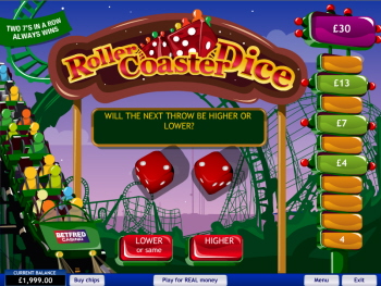 Free Roller Coaster Dice Game