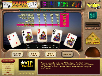 Super Jackpot $1 Progressive Video Poker