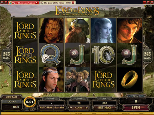 The Lord of the Rings Fellowship of the Ring Slot
