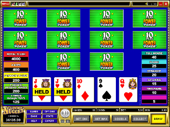 Aces and Faces 10-Hand Video-Poker